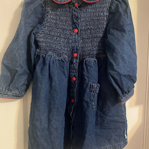 Vintage Gymboree Smocked Denim Dress - Picture 2 of 10